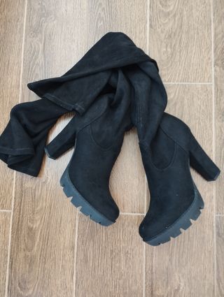 Botas altas negras mujer talla 40 de ante