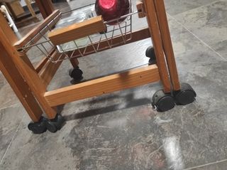 Carrito auxiliar cocina - Madera y azulejo