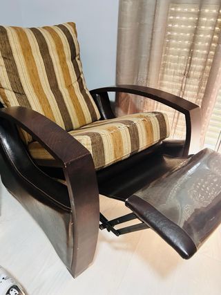 Sillón reclinable marrón