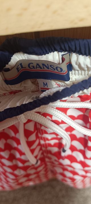 Bañador hombre rojo y blanco