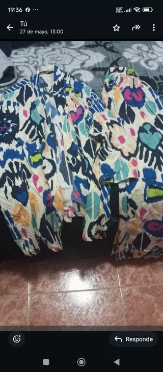 Conjunto ropa mujer multicolor