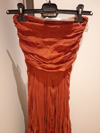 Vestido teja mujer - sin tirantes