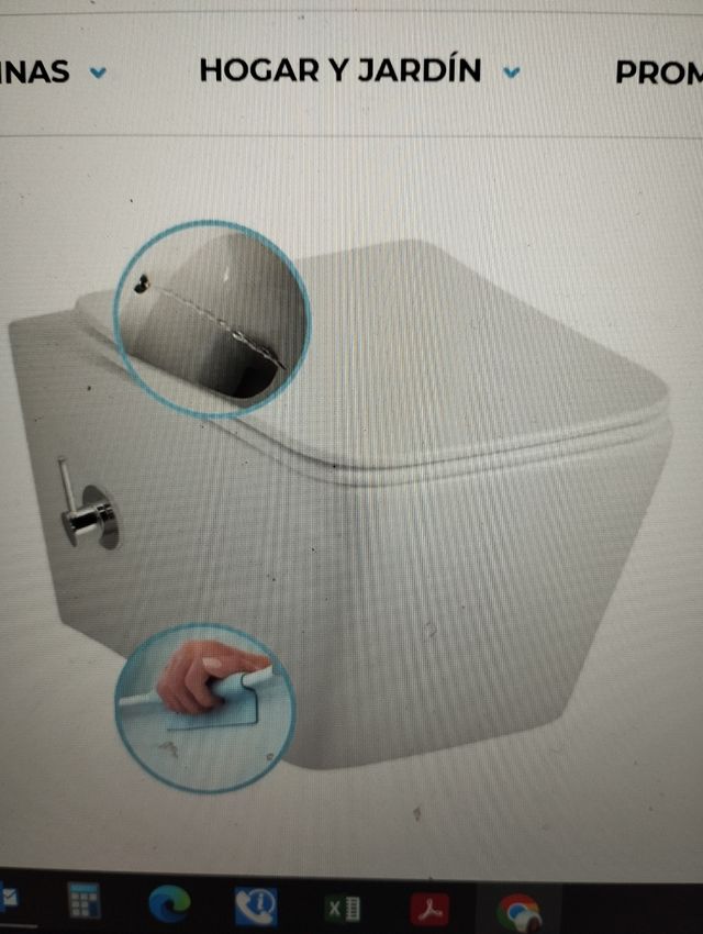 Inodoro suspendido bidé Sapho- porcelana blanco