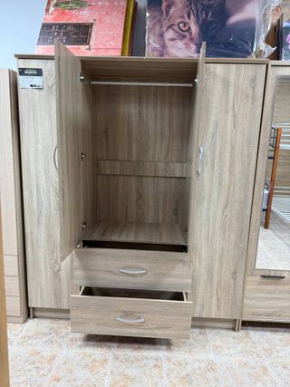 Armario 4 Puertas Nuevo Espejos +Espacio Abundante