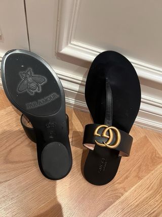 Sandalias Gucci negras talla 38