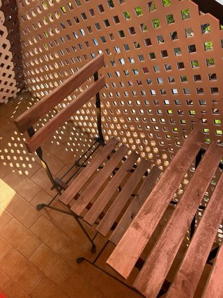 2 sillas plegables exterior - metal y madera