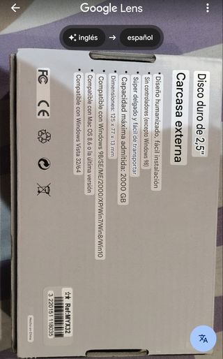 DISCO DURO - Carcasa HDD 2.5" USB 2.0