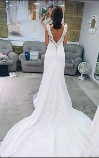 Vestido novia talla 34-36 otoño-invierno