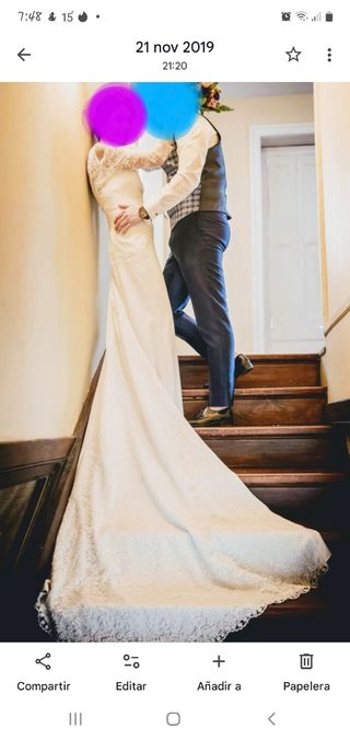 Vestido novia talla 34-36 otoño-invierno