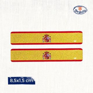 X2 Pegatina BANDERA ESPAÑA banda tira insignia