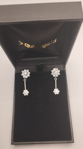 Pendientes oro blanco 18k