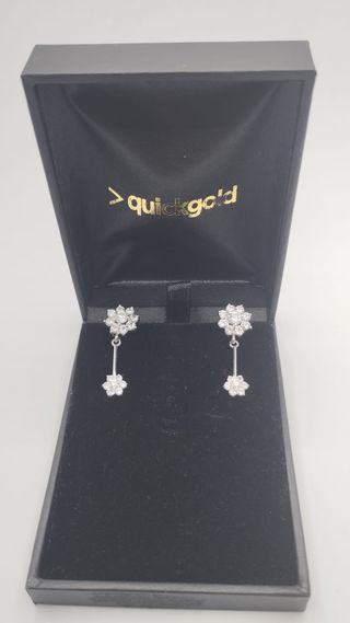 Pendientes oro blanco 18k
