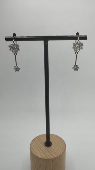 Pendientes oro blanco 18k