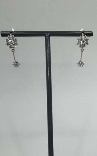 Pendientes oro blanco 18k