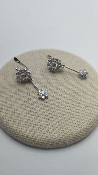 Pendientes oro blanco 18k