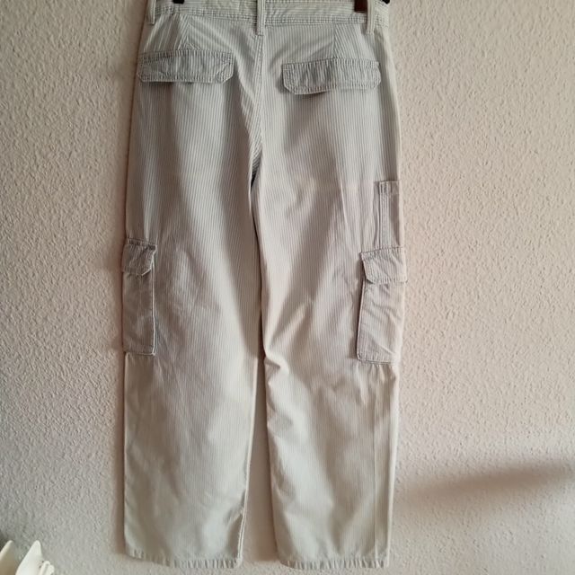 Pantalón Cargo rayas azul y blanco