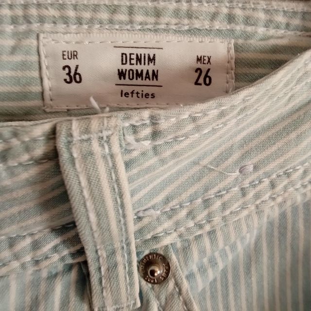 Pantalón Cargo rayas azul y blanco