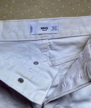 Falda Vaquera Mango Blanca S