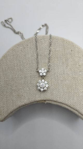 Collar oro blanco 18k