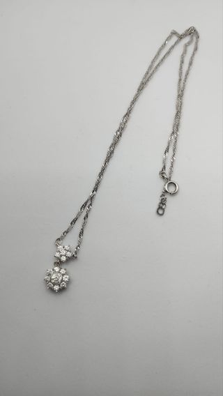 Collar oro blanco 18k