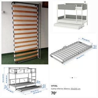 Bajo cama de litera Ikea - 90x200cm