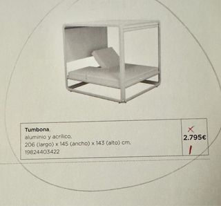 Cama balinesa blanca - metal