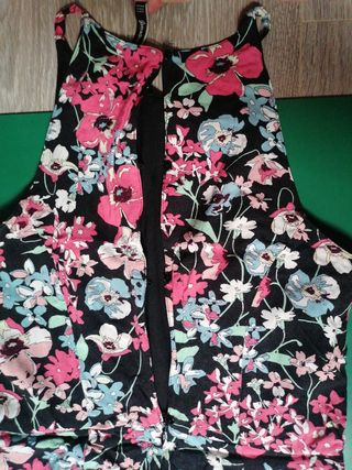 Mono flores negro - talla S