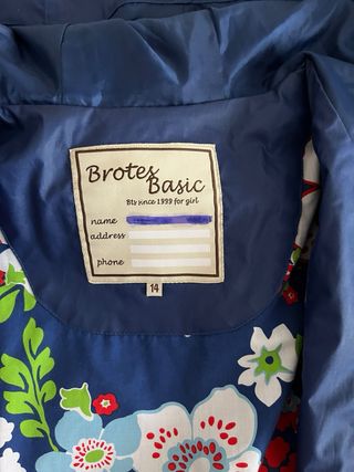Chaqueta impermeable niña