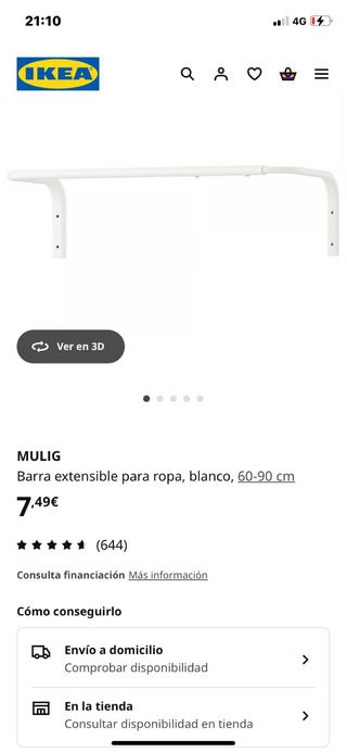 Barra Pared IKEA MüliG - Estantería