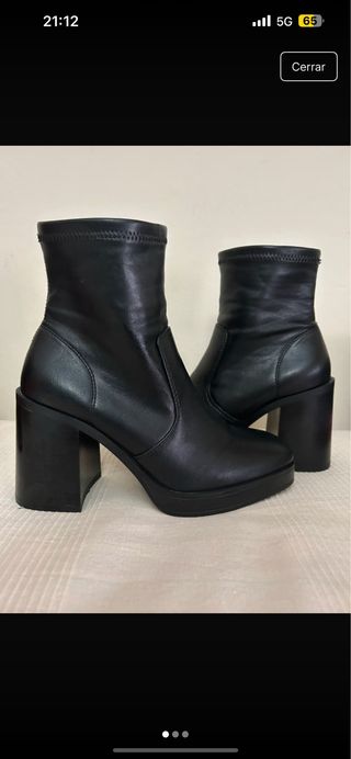 Botines negros mujer tacón grueso