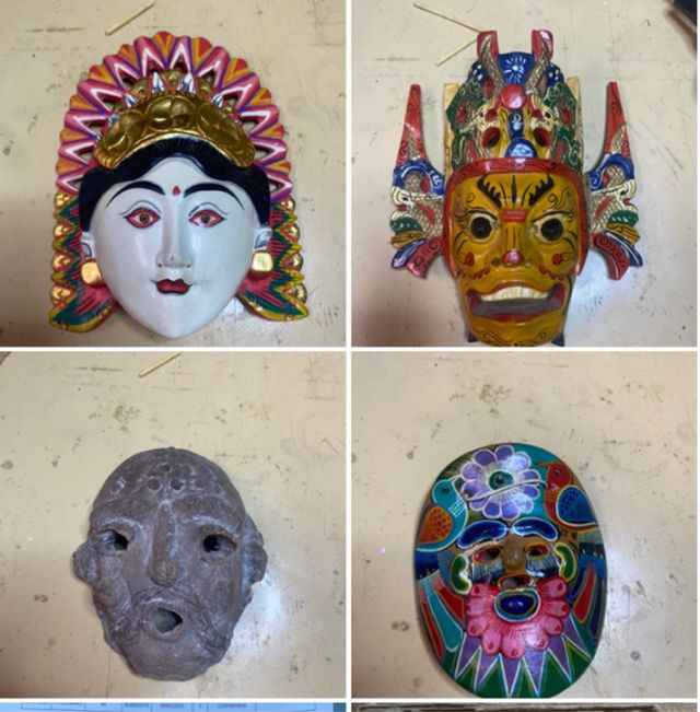 Máscaras tribales y étnicas de coleccion .