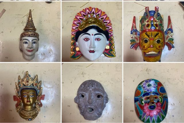 Máscaras tribales y étnicas de coleccion .