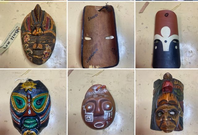 Máscaras tribales y étnicas de coleccion .