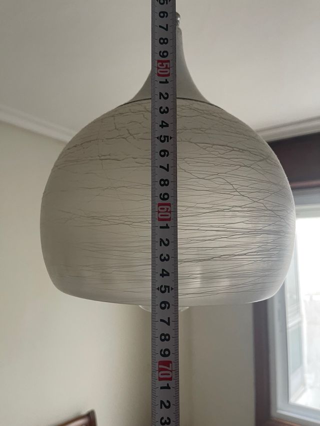 Lampada a sospensione in vetro vintage