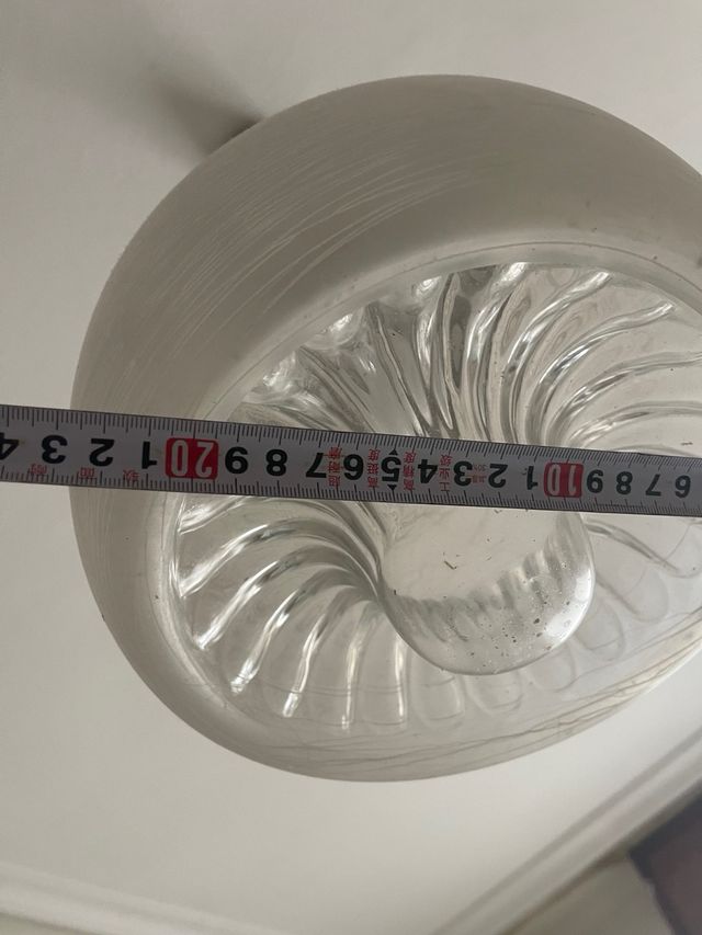 Lampada a sospensione in vetro vintage