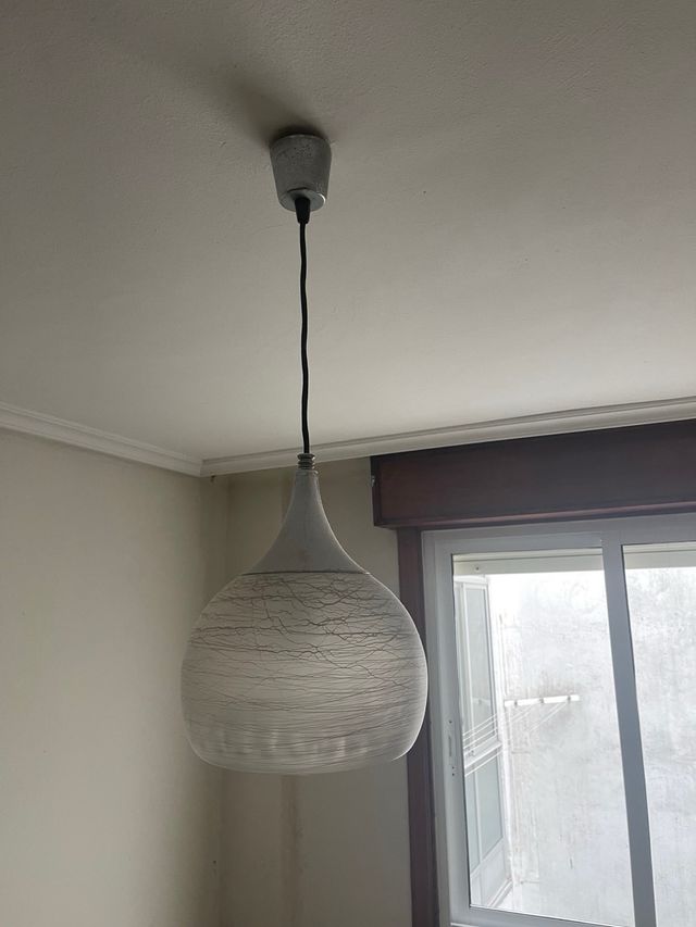 Lampada a sospensione in vetro vintage