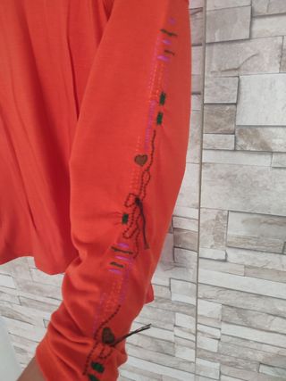 Camiseta Garella manga larga naranja