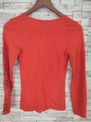 Camiseta Garella manga larga naranja