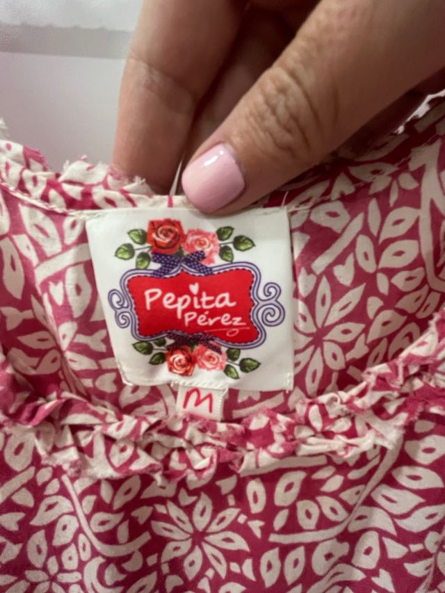 Vestido largo rojo y blanco