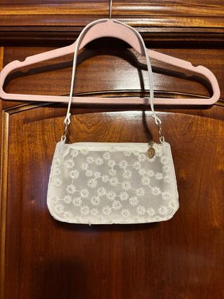 Bolso blanco estampado floral