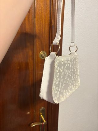 Bolso blanco estampado floral