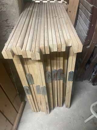 9 caballetes madera mesas plegables