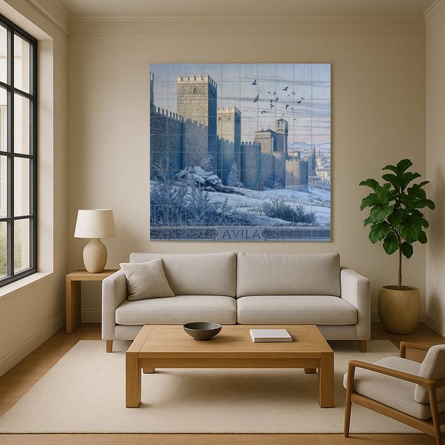 Mural cerámico Ávila: Muralla medieval