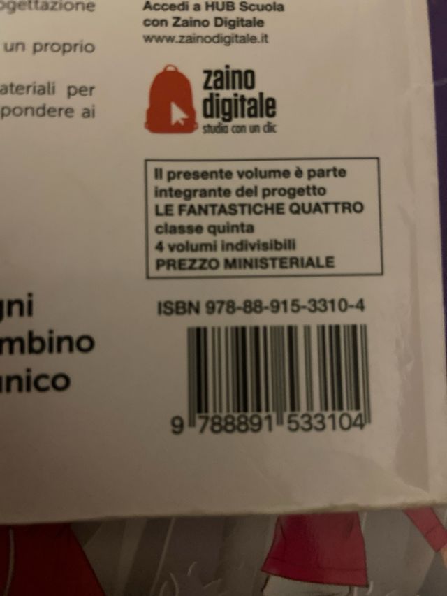 le fantastiche quattro sussidiario