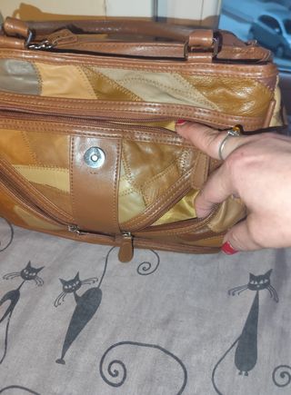 Bolso Vaccaro Piel - Marrón Multicolor