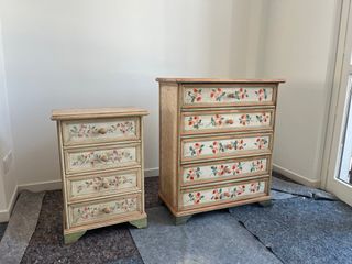 Set VINTAGE comodino+cassetiere