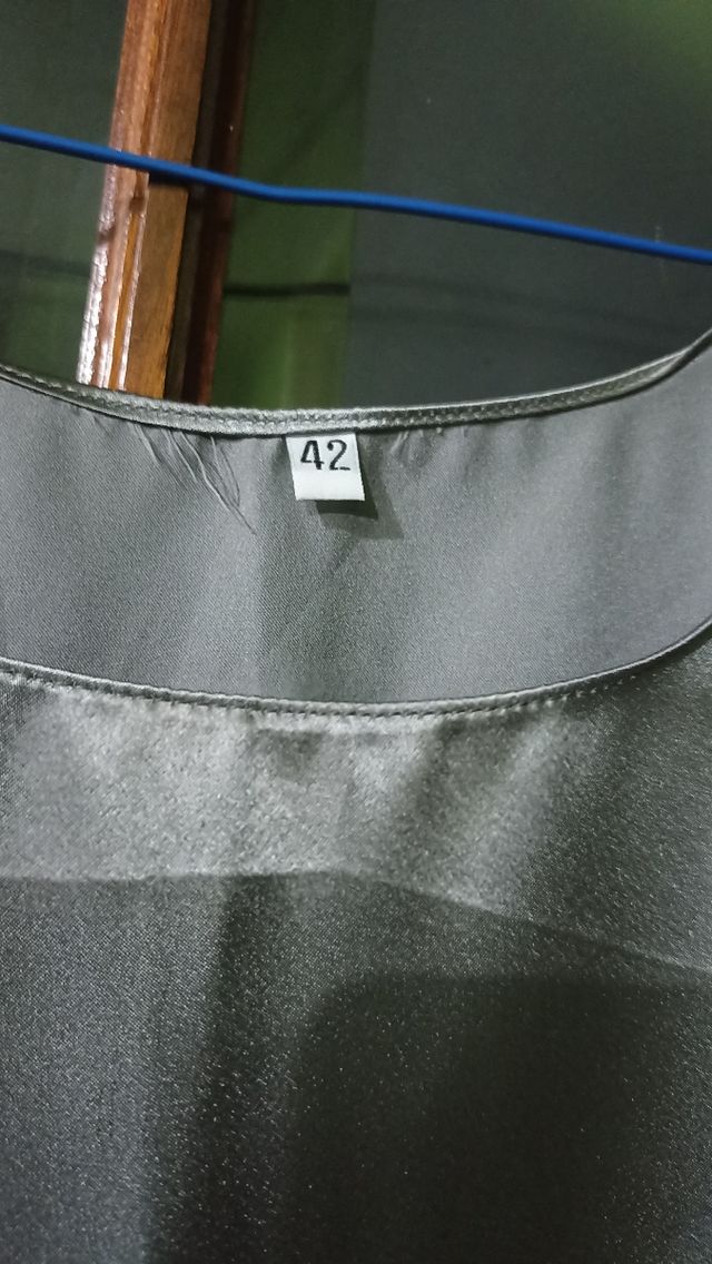 Blusa seda gris XL