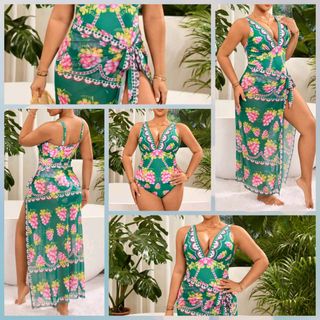 Bañador+Pareo Talla Grande - Verde.