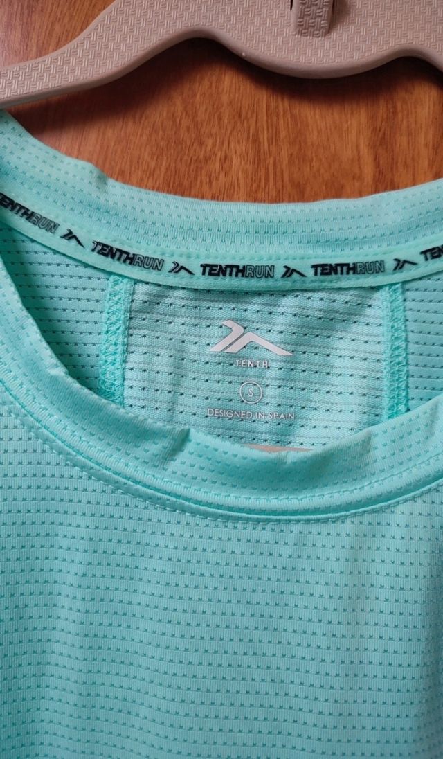 Camiseta running Tenth turquesa talla S