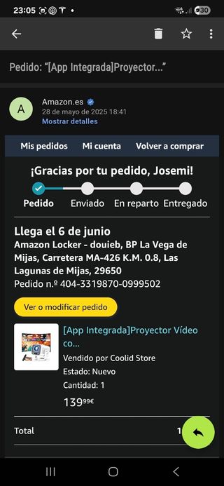 Proyector FHD NATIVO 1080 android, NUEVO